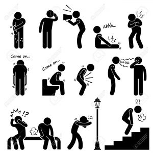 24911383-Human-Disease-Illness-Sickness-Symptom-Syndrome-Signs-Stick-Figure-Pictogram-Icon-Stock-Vector